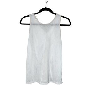 LULULEMON ATHLETICA Cross Back Drape Contrast panel white/cream Tank top